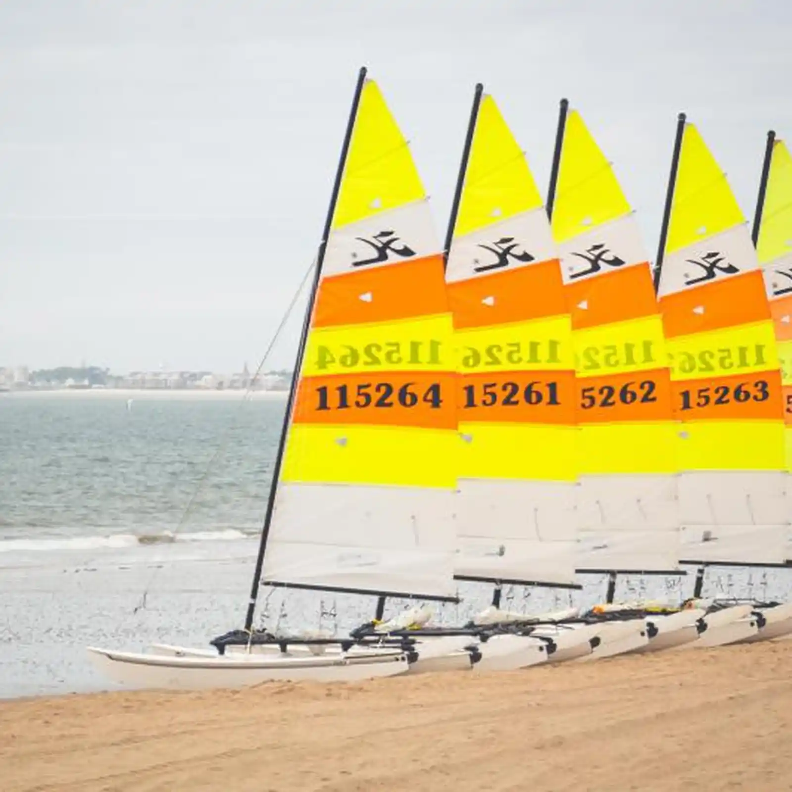Char à voile sur la grande plage de Pornichet